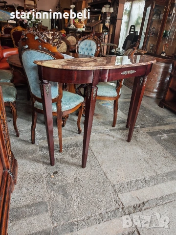 Елегантна класическа конзола с мрамор, снимка 6 - Маси - 53690703