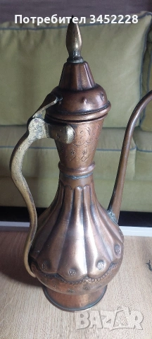 кана медна голяма за ценители височина 47см , снимка 3 - Антикварни и старинни предмети - 53902698