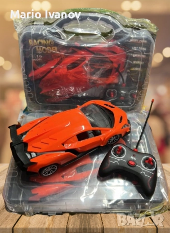 Класическа кола 1:16, с дистанционно управление, в куфар, снимка 3 - Коли, камиони, мотори, писти - 52863379