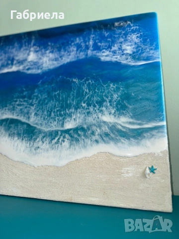 Морска картина от епоксидна смола , снимка 3 - Картини - 54119988