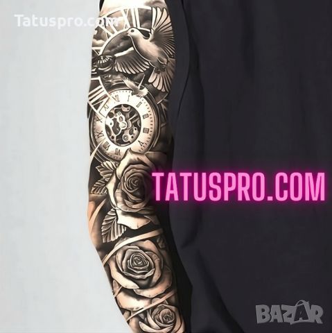Временна татуировка ”Tempus fugit” | Бърза доставка | TatusPro.com, снимка 1 - Други - 45845430