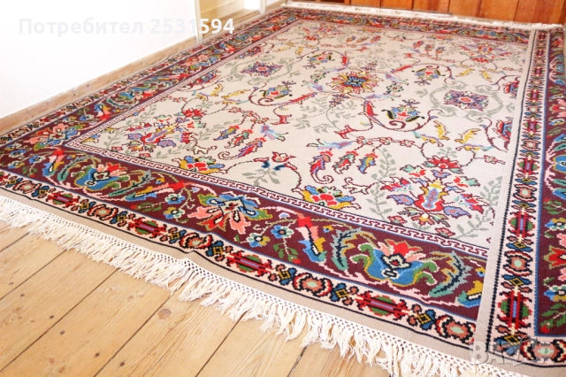 Котленски / Чипровски ръчно тъкан вълнен килим в перфектно състояние, снимка 6 - Антикварни и старинни предмети - 51932689