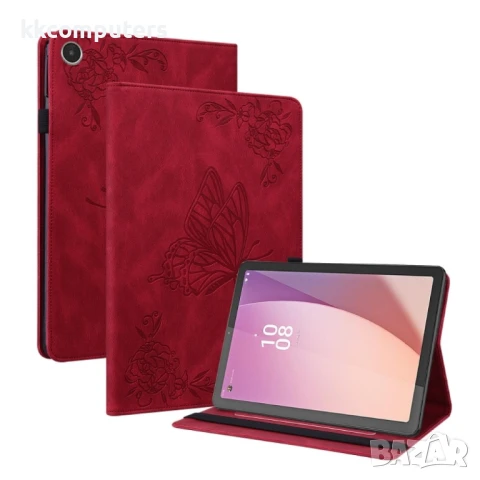 Lenovo Tab M8 4th Gen TB-300FU Butterfly Flower Кожен Калъф и Протектор, снимка 3 - Калъфи, кейсове - 51164979