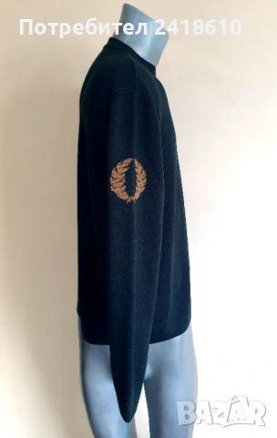 Fred Perry Wool  Mens Size XL  ОРИГИНАЛ! Мъжки Вълнен Пуловер!, снимка 10 - Пуловери - 53383716