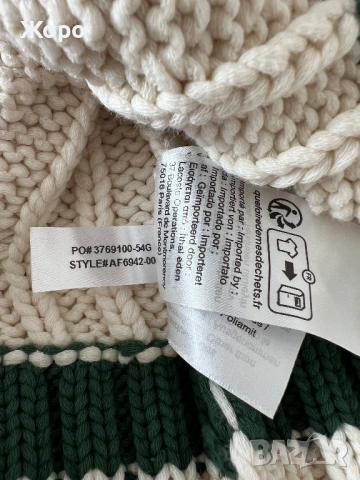 Рядък оригинален пуловер LACOSTE – размер 40 (M) – Oversize – Нов без етикети, снимка 9 - Блузи с дълъг ръкав и пуловери - 53643847