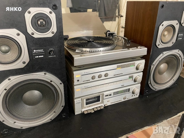 Hitachi грамофон усилвател дек тонколони