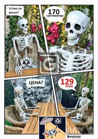 Човешки скелет в действителен размер 170 см - макет на скелет, снимка 2 - Декорация за дома - 45685911