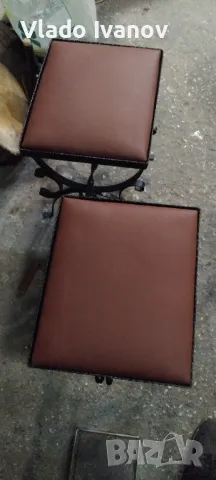 2 бр табуретки от ковано желязо., снимка 4 - Дивани и мека мебел - 49937617