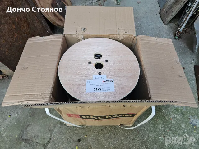 Изцяло меден фтп Лан кабел с носещо въже CU, снимка 1