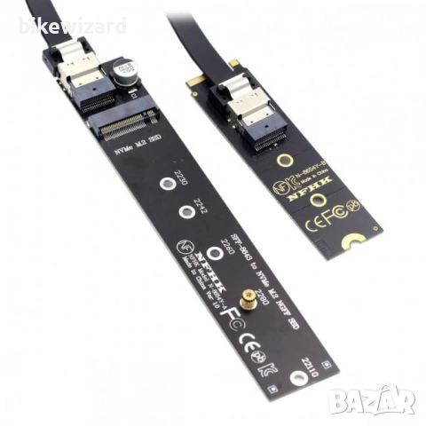 NFHK N-8654Y мъжки към женски, с SFF-8654 конектор за дънна платка SSD 2280/22110 НОВО