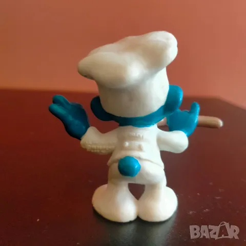 Колекционерска фигурка Schleich Smurf Chef Baker 1979 20042, снимка 4 - Колекции - 48548764