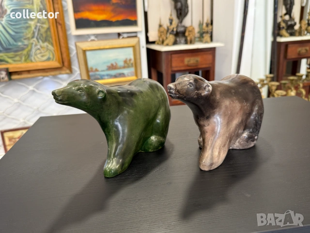 Чифт каменни полярни мечки. №7923