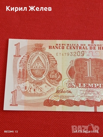 Банкнота ХОНДУРАС много красива перфектно състояние непрегъвана за КОЛЕКЦИЯ ДЕКОРАЦИЯ 54012, снимка 3 - Нумизматика и бонистика - 53823780