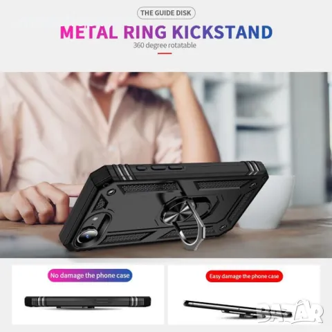 Удароустойчив Кейс RingCase за Apple iPhone 16e - Супер защита, снимка 5 - Калъфи, кейсове - 50179509
