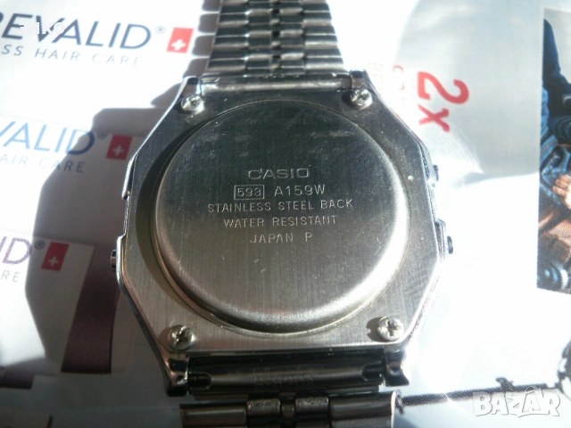 Casio A159W- работещ часовник с верижка, снимка 2 - Мъжки - 53142043