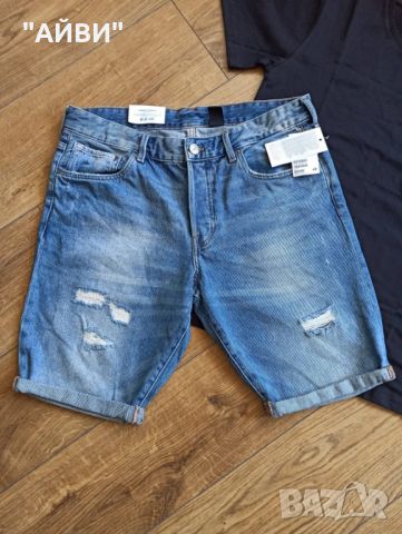 H&M Нови мъжки къси дънки, снимка 4 - Къси панталони - 46434326