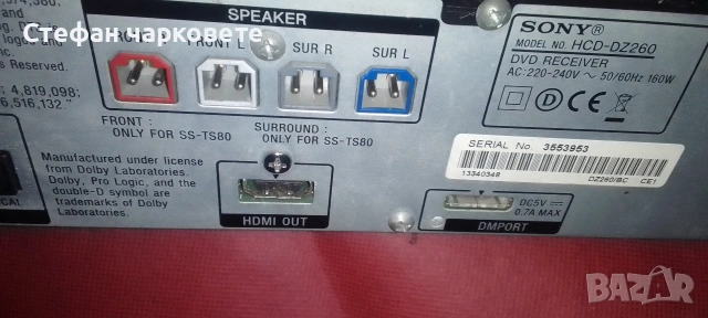 усилвател със радио тунер и 6 канала , Sony , снимка 5 - Ресийвъри, усилватели, смесителни пултове - 54083761