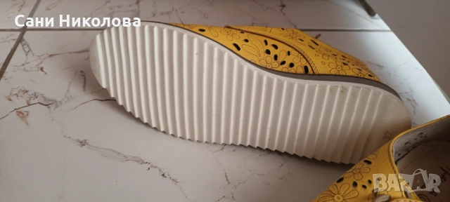 Дамски жълти обувки, снимка 3 - Дамски ежедневни обувки - 53652031