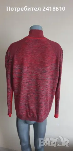 Hugo Boss Zonard Red Half Zip Cotton Knit  Mens Size XL ОРИГИНАЛ! Мъжко Горнище с 3/4 Цип!, снимка 8 - Спортни дрехи, екипи - 48720068