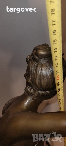 масивна бронзова фигура статуя статуетка 75 см, снимка 7 - Антикварни и старинни предмети - 54062583