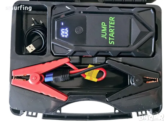 Мултифункционален автомобилен стартер Jump Starter 18000mAh, 12V, Максимален ток 2000A, снимка 5 - Аксесоари и консумативи - 47307570