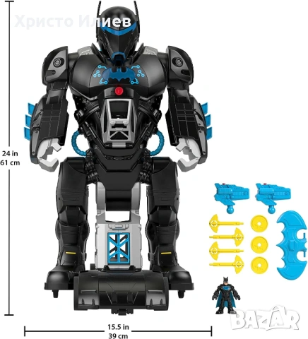Батман голям робот със светлини и звуци Fisher Price, снимка 6 - Други - 53442539