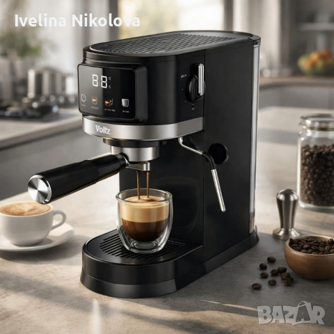 Еспресо машина Oliver Voltz OV51171O, 1575 W, 20 бара, Крема диск, LED дисплей, снимка 2 - Кафемашини - 53646709
