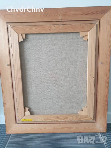 80x69см/голяма картина масло върху платно/женски портрет/Пепеляшка/дървена рамка, снимка 10 - Картини - 51176720