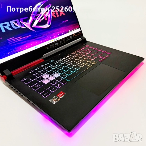 ASUS ROG Strix G15/165Hz QHD/Ryzen 9  5900HX/RX 6800M 12GB/16GB/1TB, снимка 4 - Лаптопи за игри - 51974442