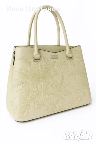 Елегантна дамска чанта с флорална бродерия, снимка 2 - Чанти - 50157005