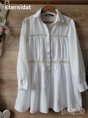 Бяла риза Zara , снимка 4 - Ризи - 45614162