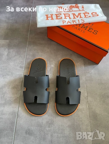 Hermes Мъжки Чехли Хермес - 2 Налични Цвята Код E818, снимка 8 - Мъжки чехли - 51477555