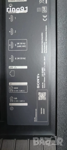 Main board - 102334211 TV Sony K-55XR5, снимка 4 - Части и Платки - 52623704