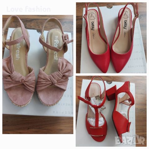 Ежедневни сандали - розови и червени , снимка 1 - Сандали - 46113236