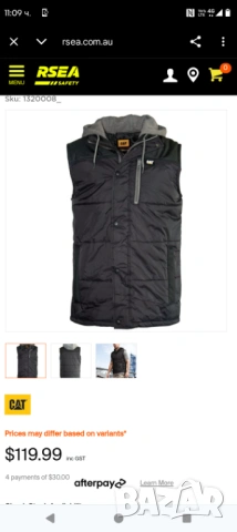 CAT Caterpillar мъжки елек с качулка размер М , снимка 2 - Якета - 53411293