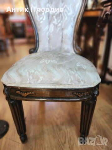 Италианско антикварно кресло, снимка 5 - Дивани и мека мебел - 52849454