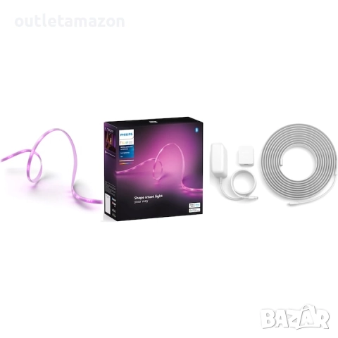 LED лента RGBWW Philips Hue Solo, Bluetooth, zigbee, 20W, 1700 лумена, Цветна светлина, IP20, 5 м, снимка 2 - Лед осветление - 52455251