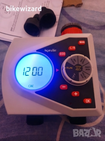 Aqualin таймер за кран с два изхода, контролер за напоителна система, компютър за поливане НОВ, снимка 8 - Напояване - 52152734