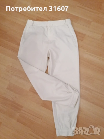 Бял дамски панталон Massimo Dutti, снимка 2 - Панталони - 53965219