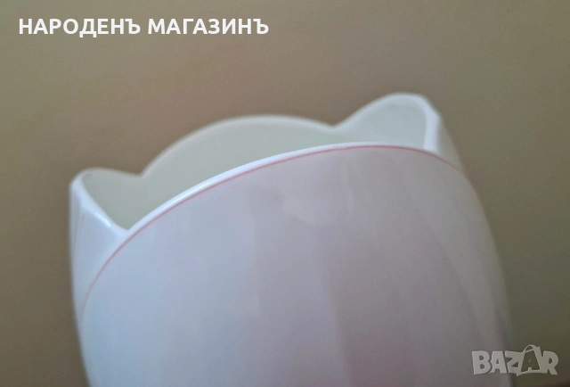 VILLEROY & BOCH - Ваза КОСТЕН ПОРЦЕЛАН цветя GERMANY, снимка 9 - Други ценни предмети - 53564267