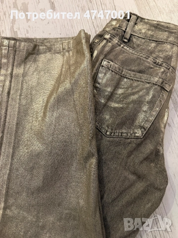 Златисти дънки Zara, снимка 3 - Дънки - 53966747