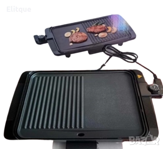 Скара Rosberg, 2000W, плоча с 2 зони на печене, Незалепващо покритие, Черен, снимка 4 - Други - 52592151