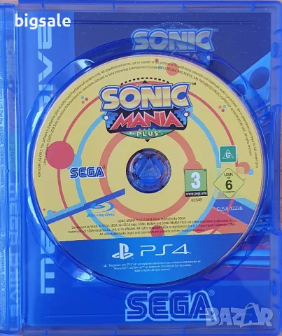 Sonic Mania Plus PS4 Playstation 4 Плейстейшън 5 диск игра Соник PS5, снимка 3 - Игри за PlayStation - 47425386