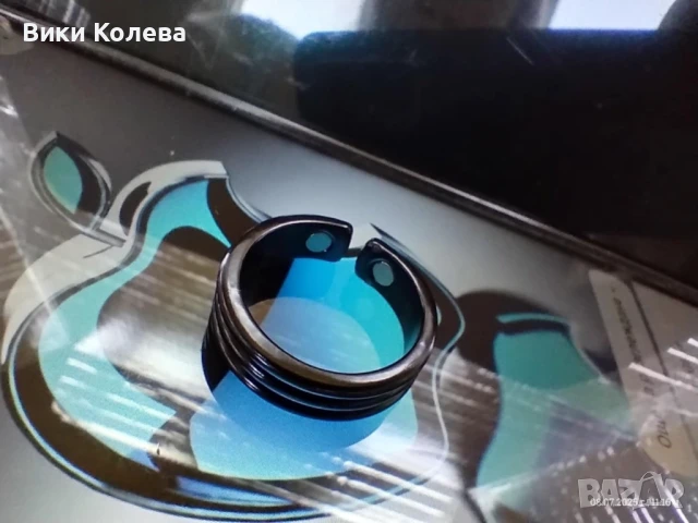 Лечебен енергиен пръстен с магнити – За баланс, здраве и сила, снимка 2 - Пръстени - 50950240