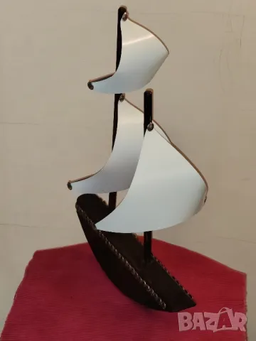 Макет дървен платноход, лодка. , снимка 5 - Декорация за дома - 50026418