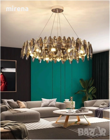 Кристален полилей, ресторант, таванна лампа, вила, осветление, лампи