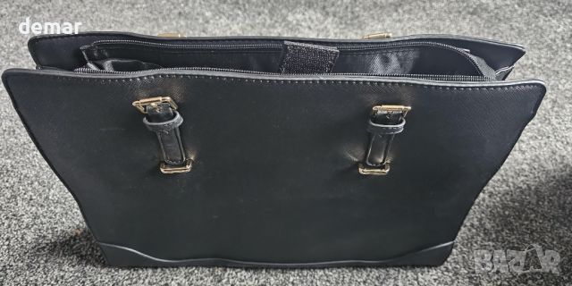 Дамска чанта за лаптоп IGOLUMON 15,6-инчова, бизнес, училище, кожена, черна, снимка 7 - Чанти - 45095189