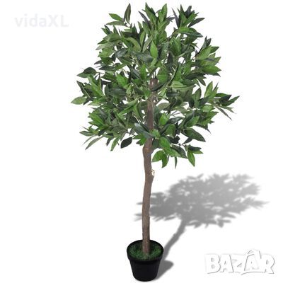 Изкуствено Лаврово дърво в саксия 120 см（SKU:241368, снимка 1 - Стайни растения - 46172168