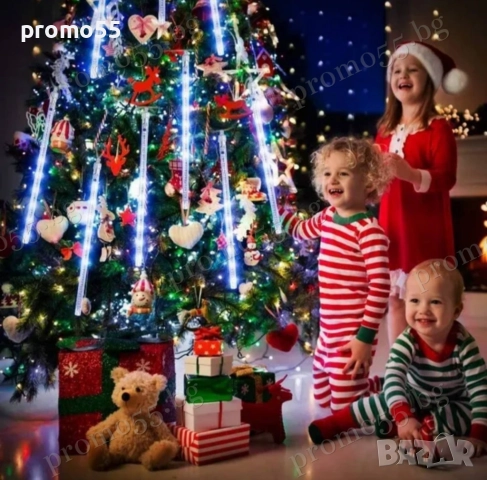 Коледни Лед Висулки Искрящ Падащ Сняг 8Брх48см., снимка 9 - Декорация за дома - 52336904