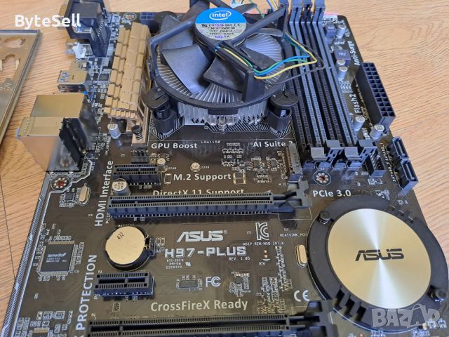 MB+CPU+Box ASUS H97-PLUS + I5 4570, Socket 1150, М.2, снимка 3 - Дънни платки - 46334531